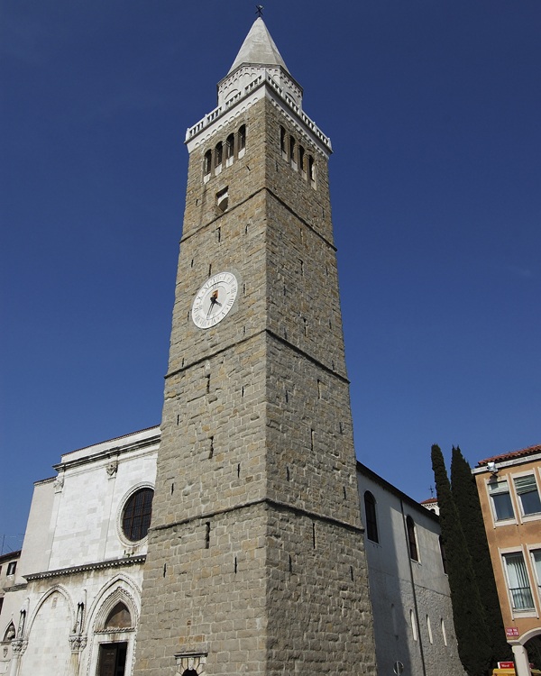 il campanile della cattedrale dell’Assunta e di San Nazario a Capodistria (XII secolo) (Tullio Valente)